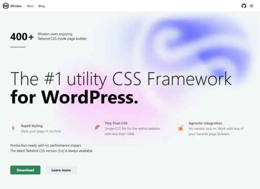 Winden - The #1 utility CSS Framework for WordPress - DevAddict